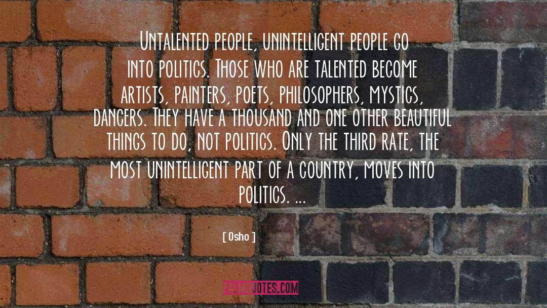 Untalented quotes by Osho