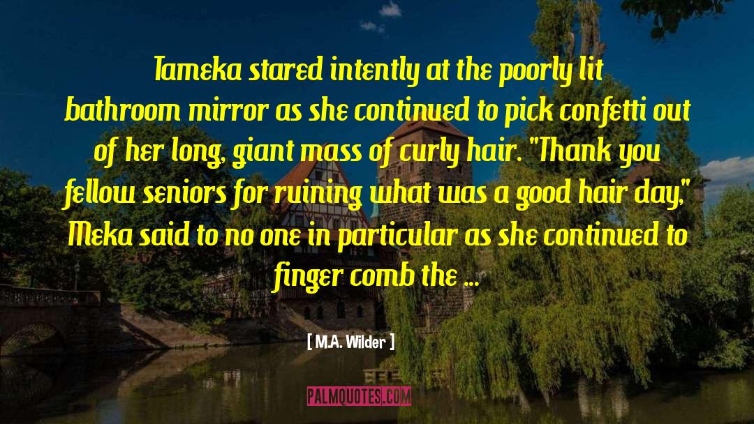 Untangler Comb quotes by M.A. Wilder