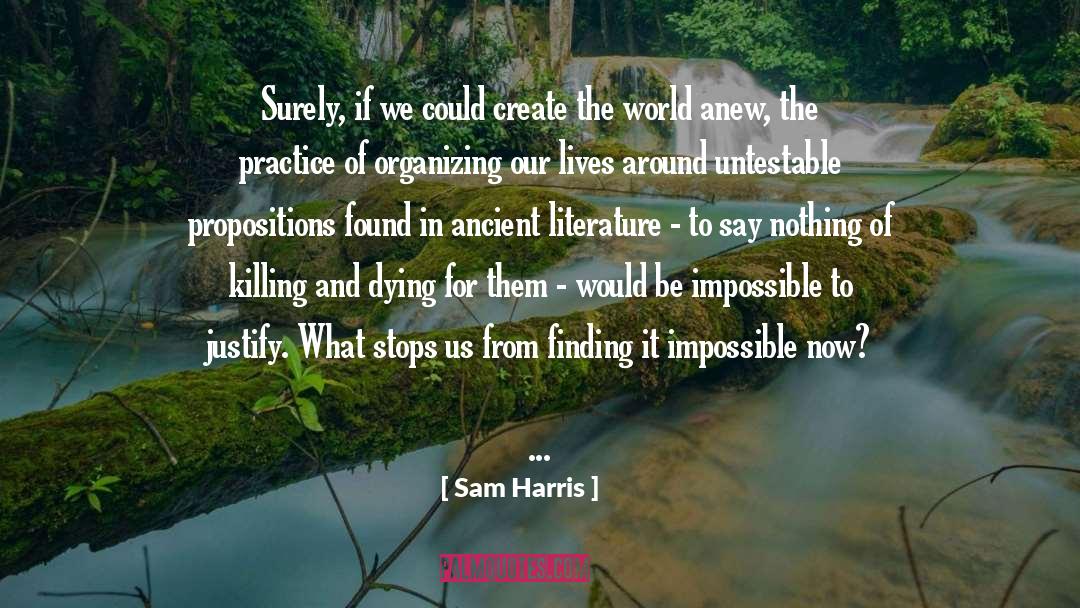 Untestable quotes by Sam Harris