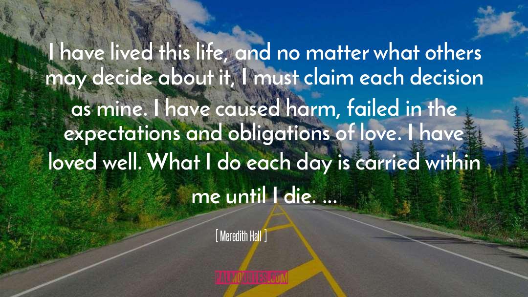 Until I Die quotes by Meredith Hall