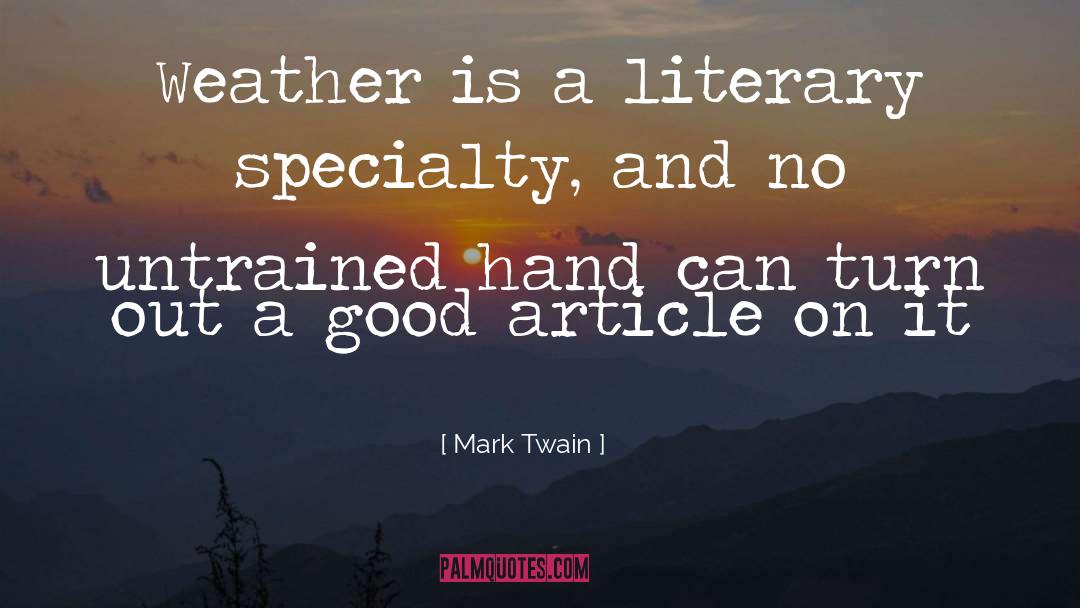 Untrained quotes by Mark Twain