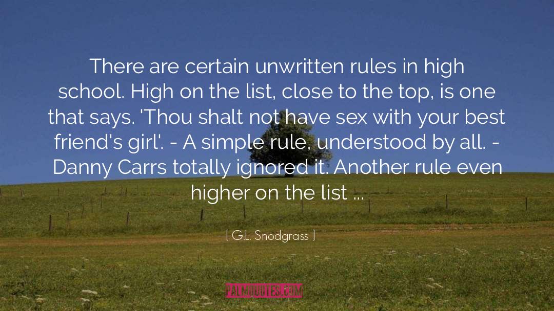 Unwritten Rules quotes by G.L. Snodgrass