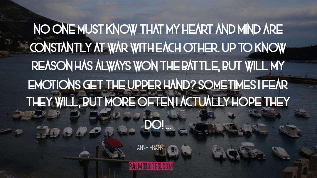 Upper Hand quotes by Anne Frank