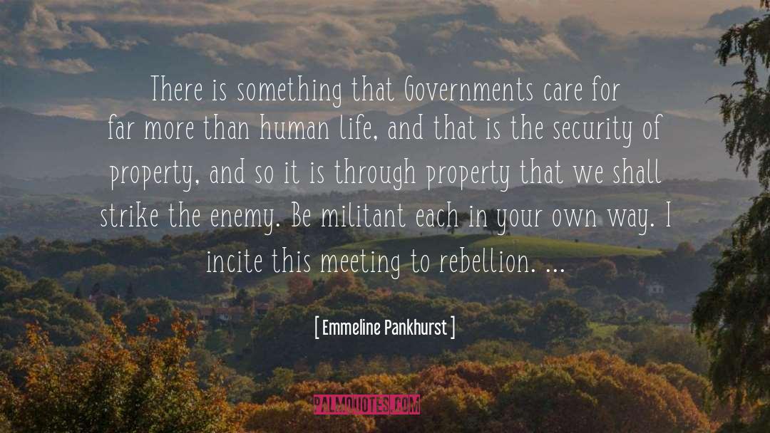 Uprising quotes by Emmeline Pankhurst