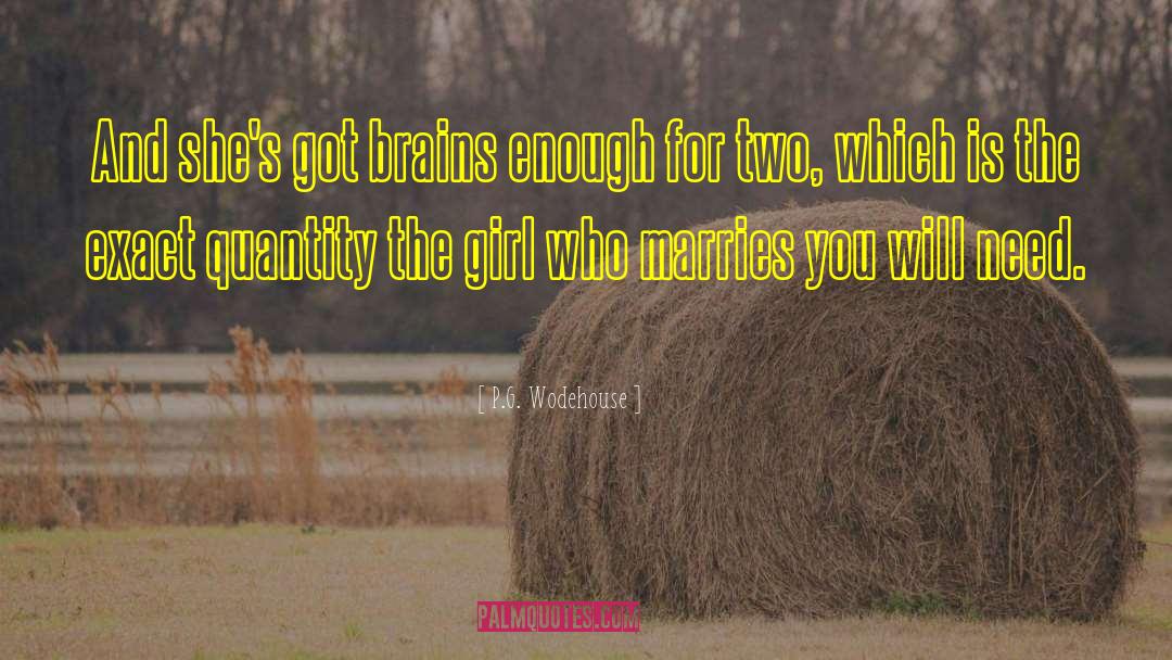Upscale Marriage quotes by P.G. Wodehouse