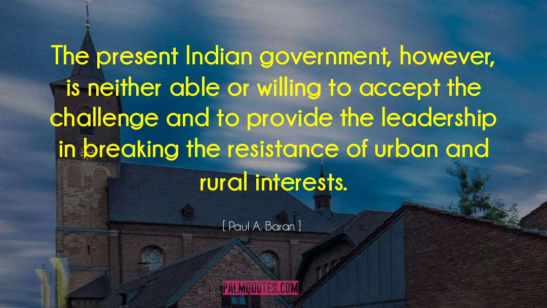 Urban And Rural quotes by Paul A. Baran