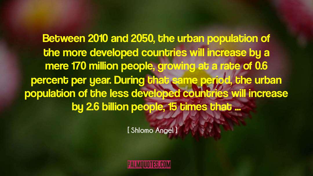Urban Farming quotes by Shlomo Angel