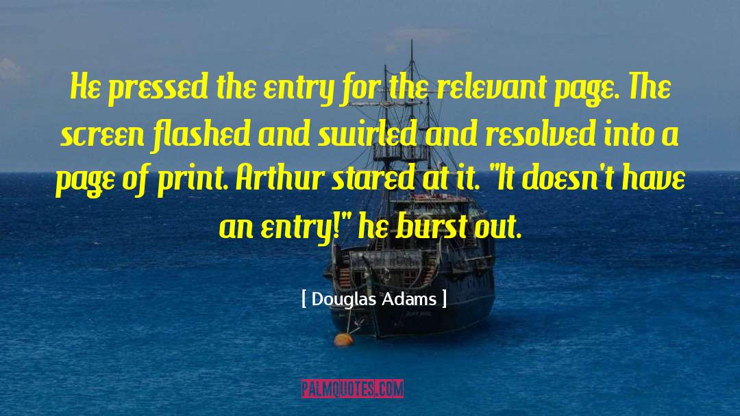 Us Entry Into Ww1 quotes by Douglas Adams