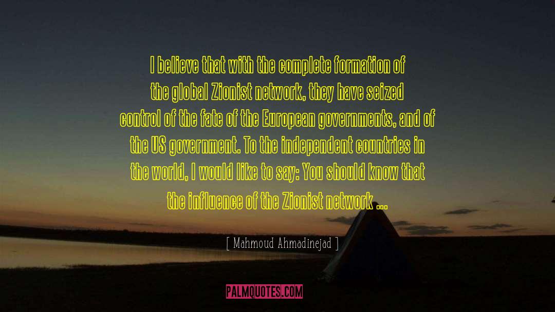 Us Government quotes by Mahmoud Ahmadinejad