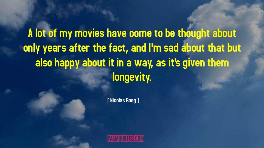 Us Longevity quotes by Nicolas Roeg