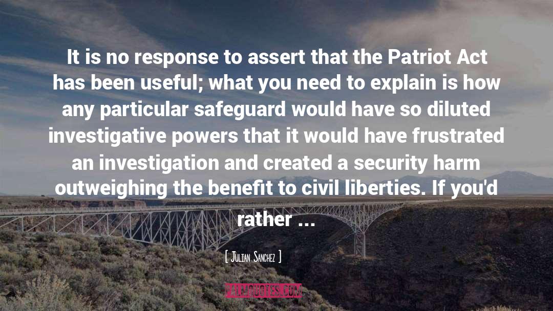 Usa Patriot Act quotes by Julian Sanchez