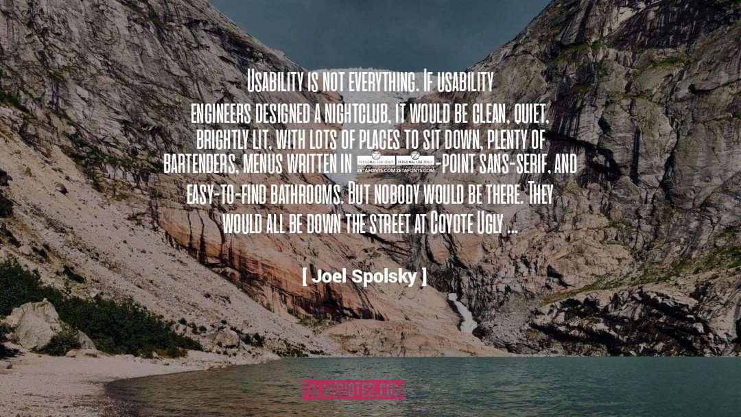 Usability quotes by Joel Spolsky