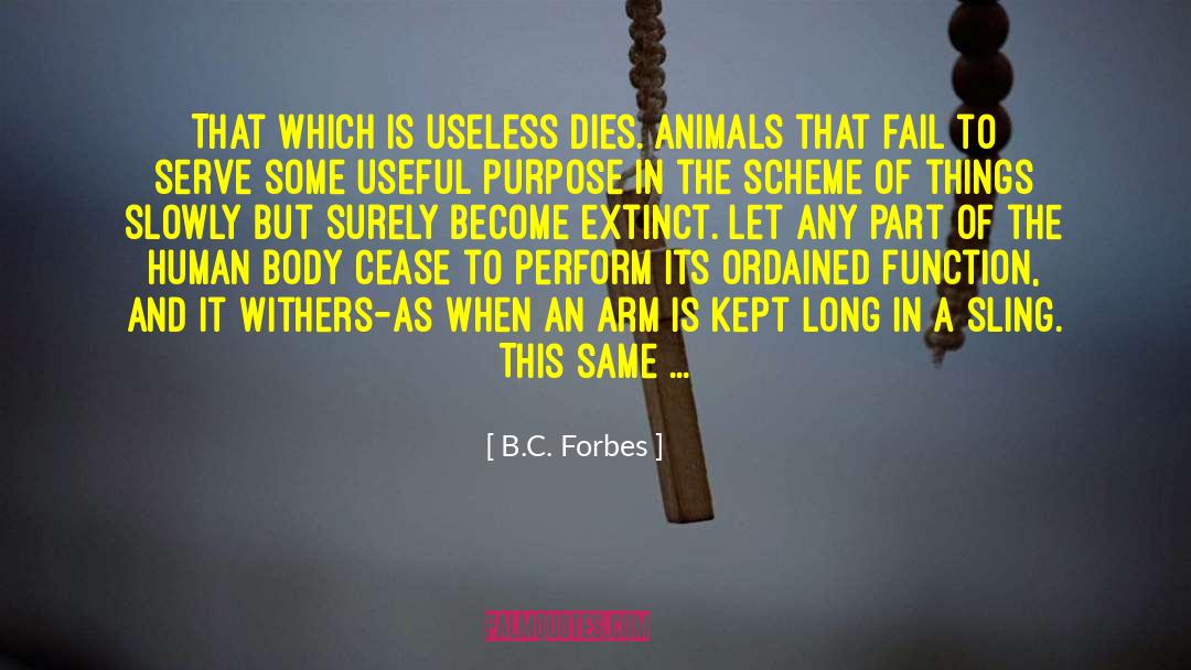 Useless Human quotes by B.C. Forbes
