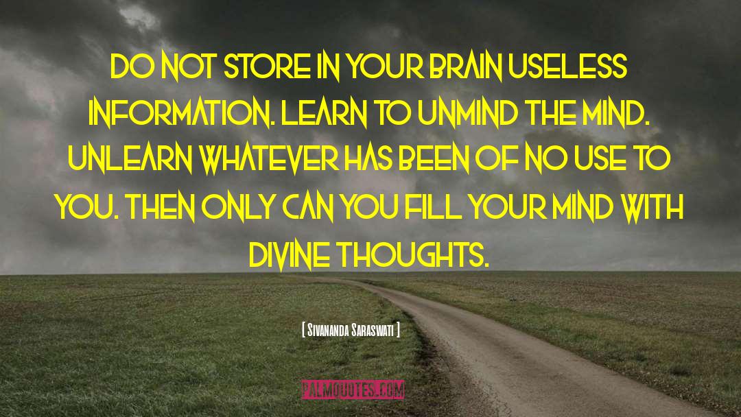 Useless Information quotes by Sivananda Saraswati