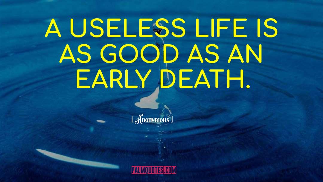 Useless Life quotes by Anonymous