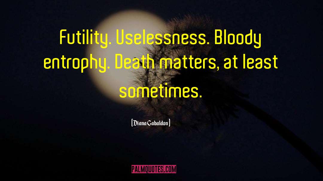 Uselessness quotes by Diana Gabaldon