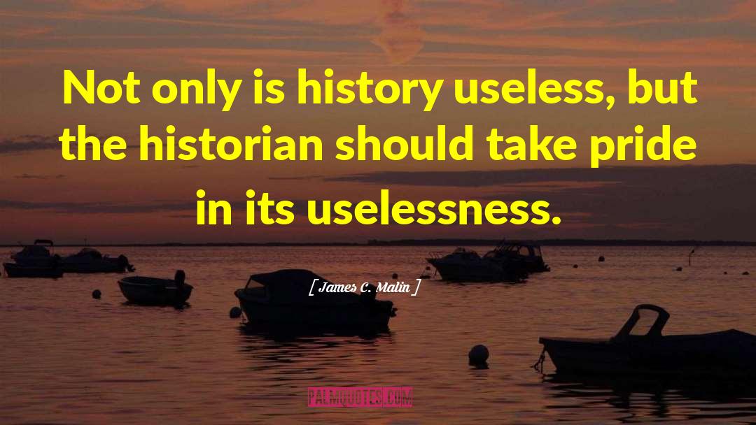 Uselessness quotes by James C. Malin