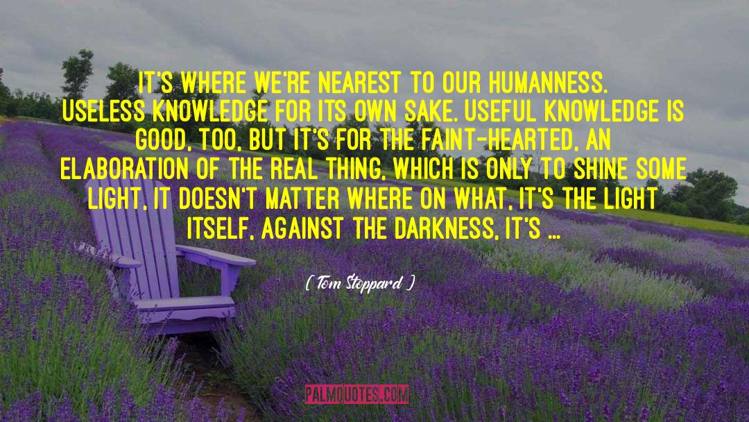 Uselessness quotes by Tom Stoppard