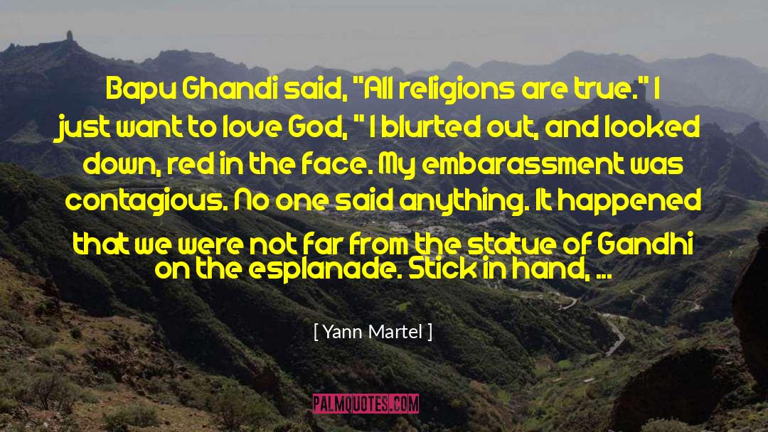 Using God quotes by Yann Martel