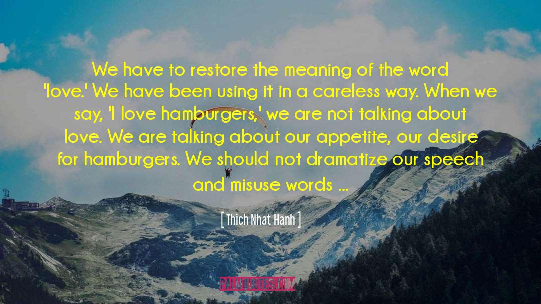 Using Words quotes by Thich Nhat Hanh