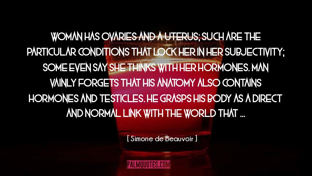 Uterus quotes by Simone De Beauvoir