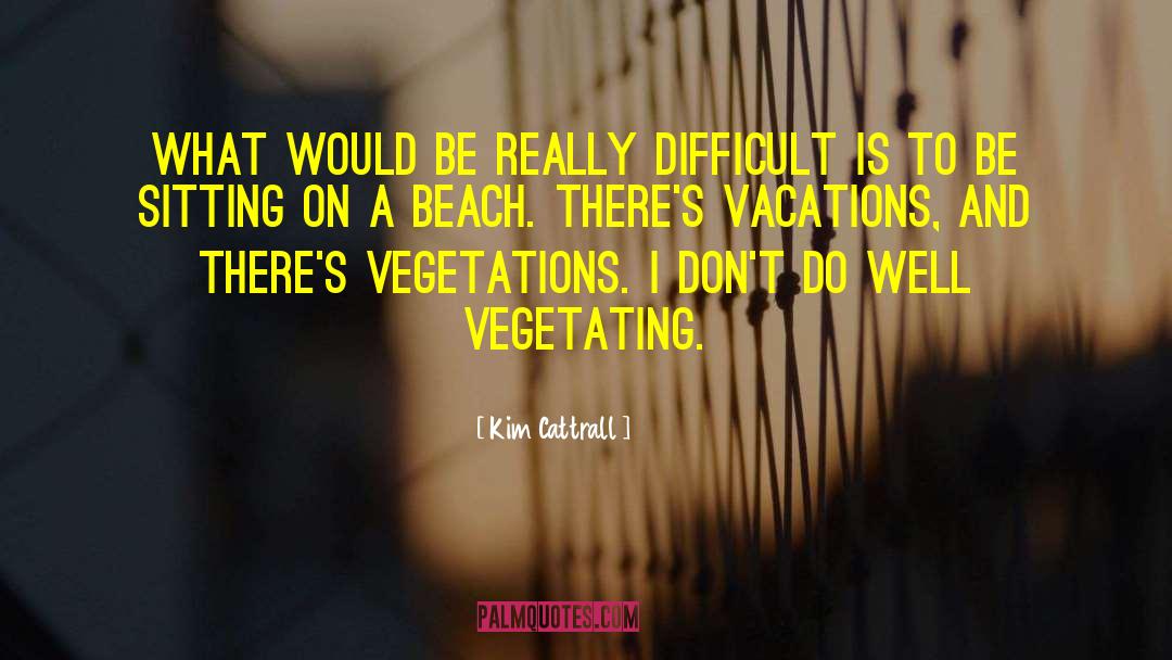 Vacations quotes by Kim Cattrall