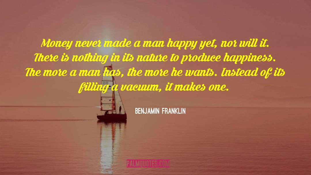 Vacuums quotes by Benjamin Franklin