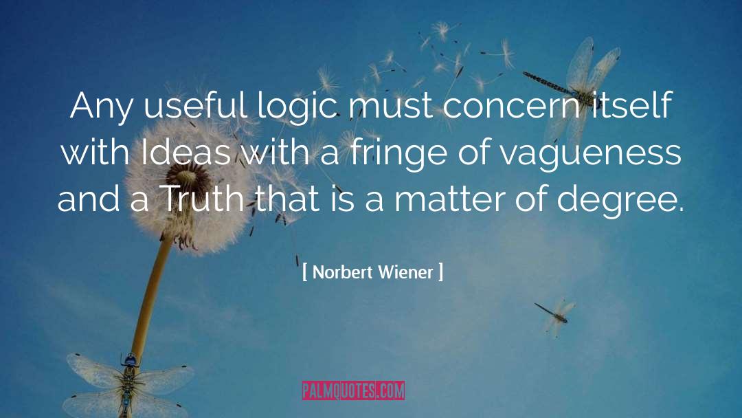 Vagueness quotes by Norbert Wiener