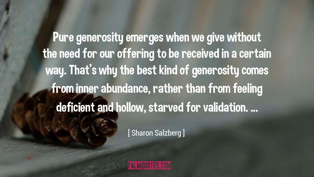 Validation quotes by Sharon Salzberg