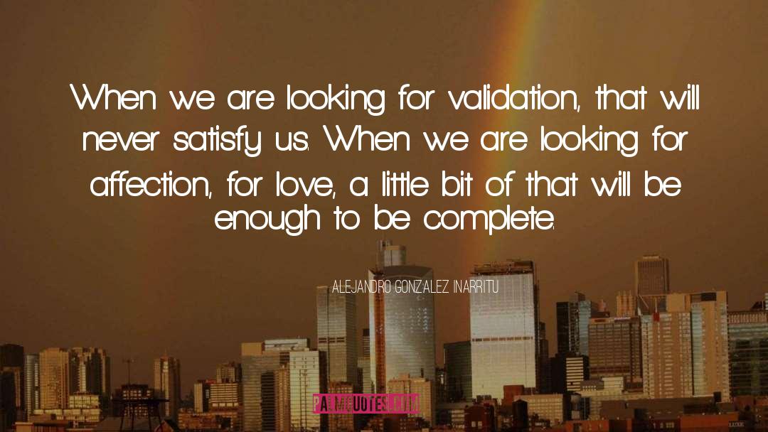 Validation quotes by Alejandro Gonzalez Inarritu
