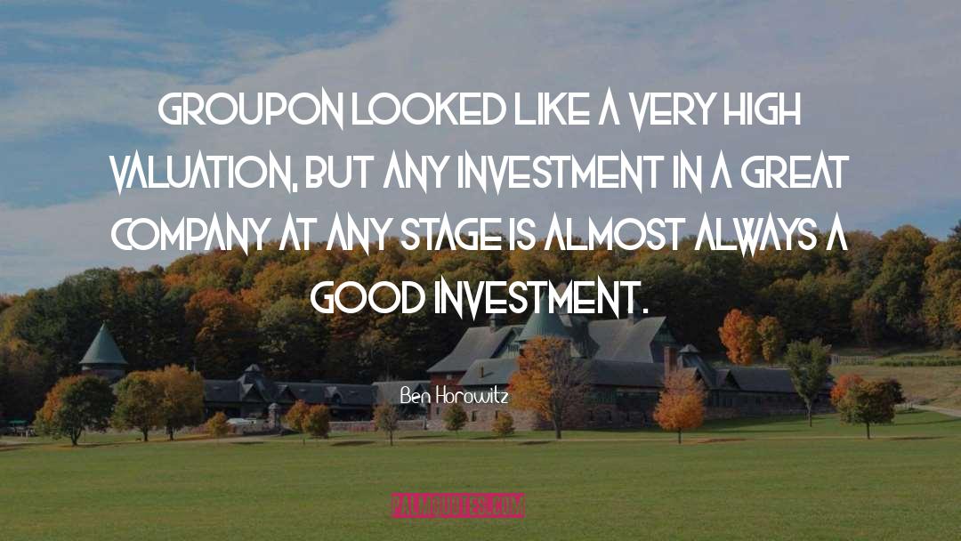 Valuation quotes by Ben Horowitz