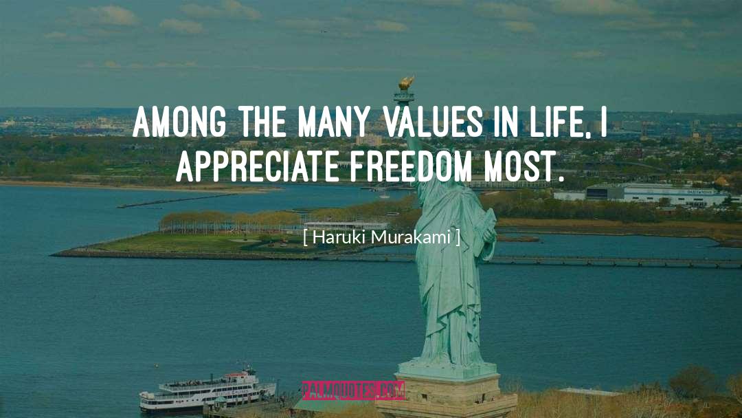 Values In Life quotes by Haruki Murakami