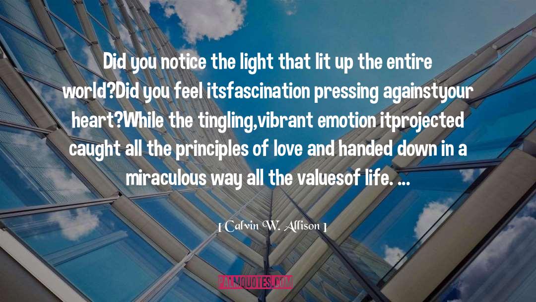 Values Of Life quotes by Calvin W. Allison