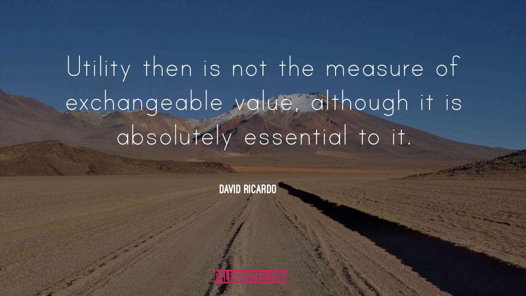 Values quotes by David Ricardo