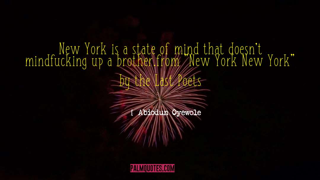Van Duzer New York quotes by Abiodun Oyewole