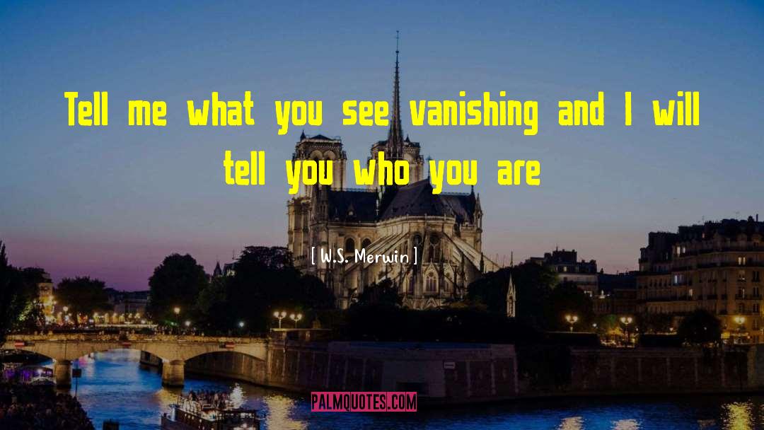 Vanishing quotes by W.S. Merwin