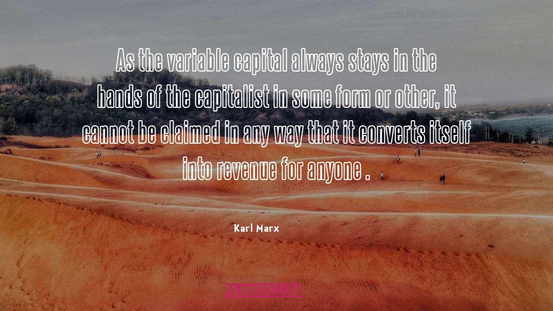 Variables quotes by Karl Marx