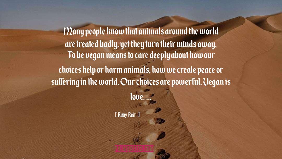 Vegan quotes by Ruby Roth