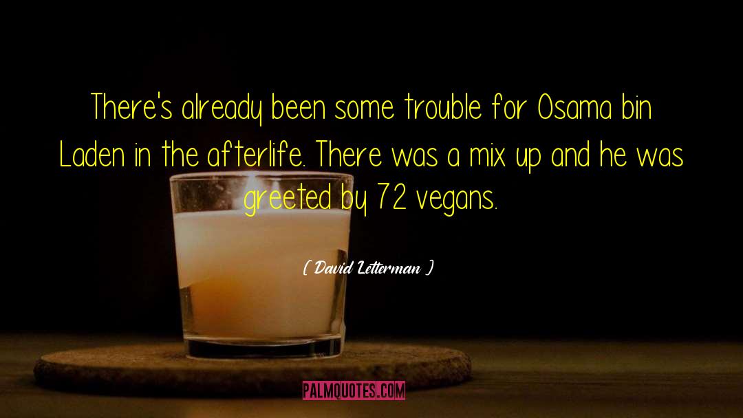 Vegans quotes by David Letterman