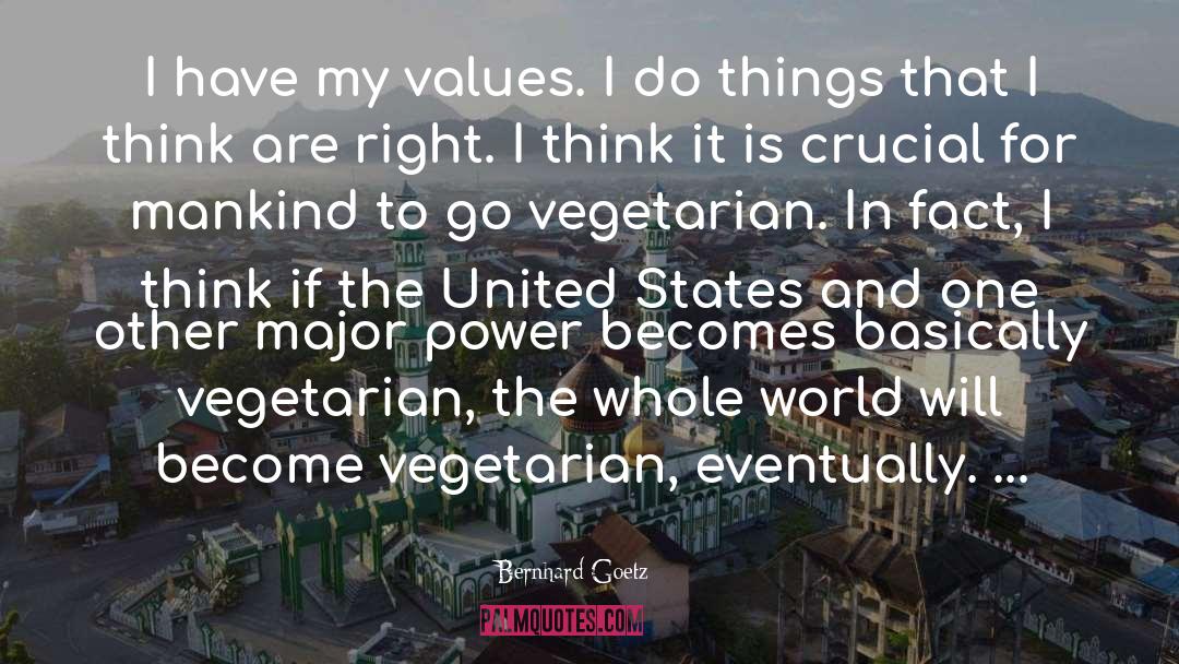 Vegetarian And Vegan quotes by Bernhard Goetz