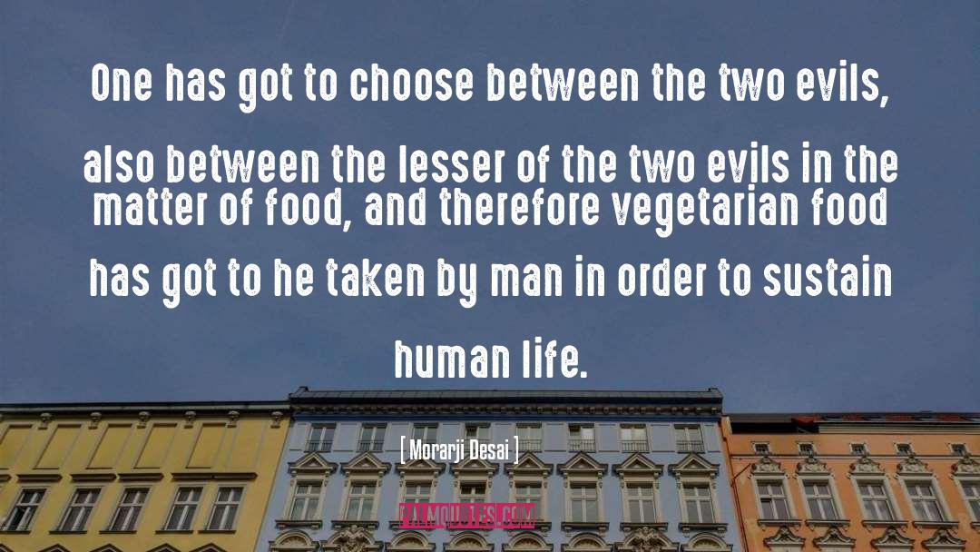 Vegetarian Food quotes by Morarji Desai