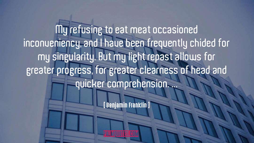 Vegetarian quotes by Benjamin Franklin