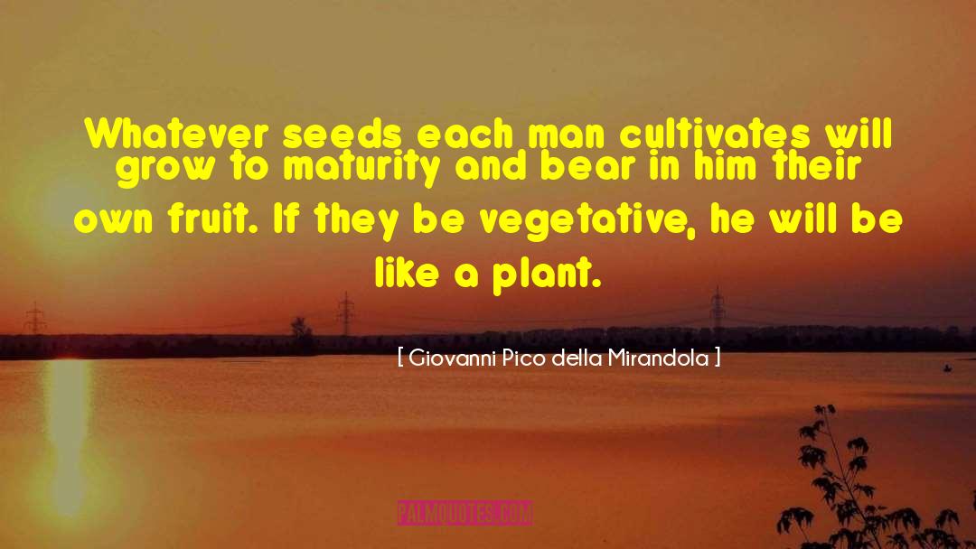 Vegetative quotes by Giovanni Pico Della Mirandola