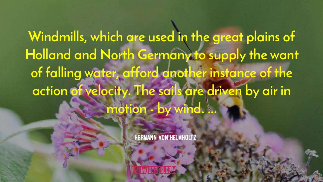 Velocity quotes by Hermann Von Helmholtz