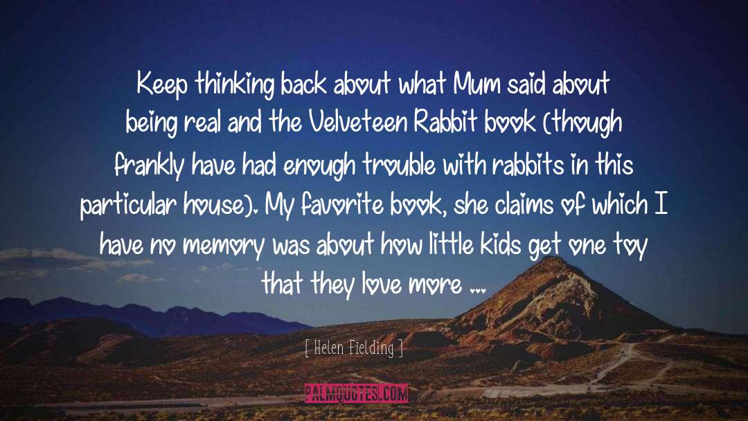 Velveteen Rabbit quotes by Helen Fielding