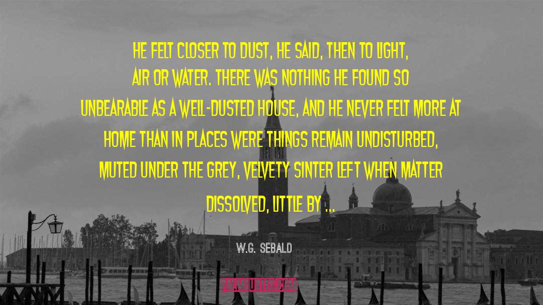 Velvety quotes by W.G. Sebald