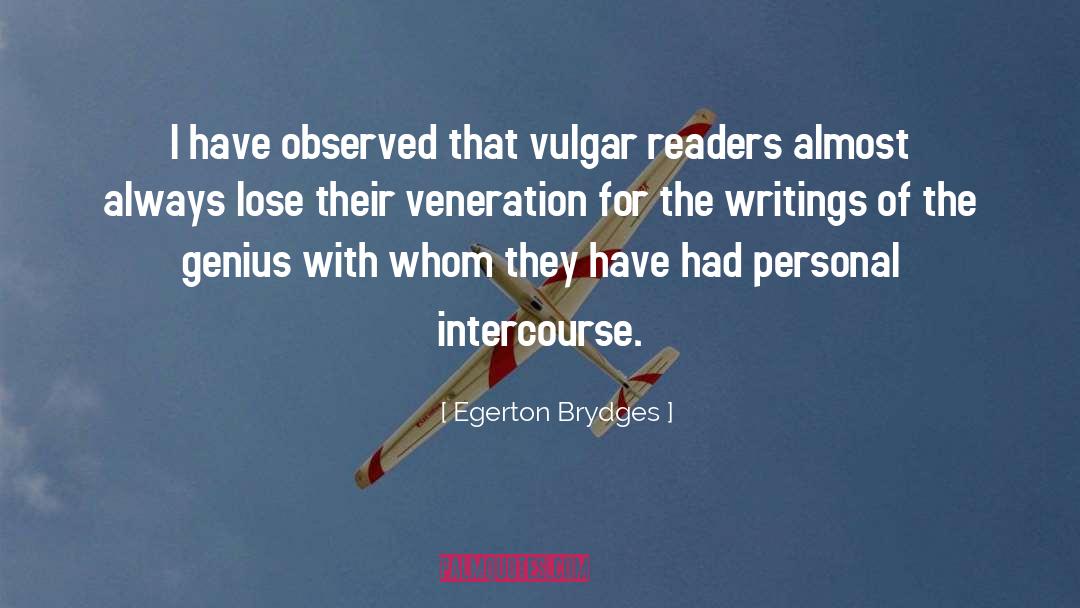 Veneration quotes by Egerton Brydges