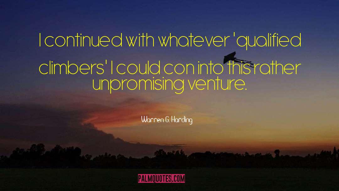 Venture Capitalists quotes by Warren G. Harding