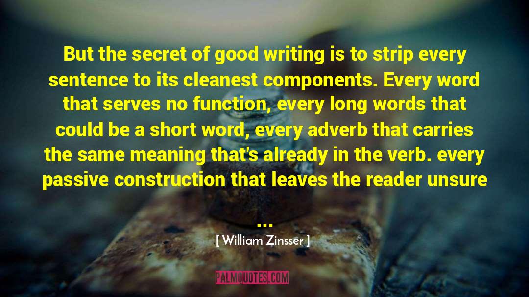 Verb quotes by William Zinsser