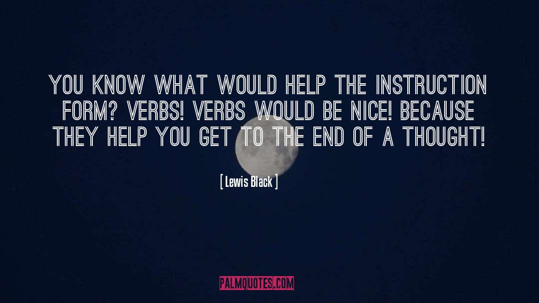 Verbs quotes by Lewis Black